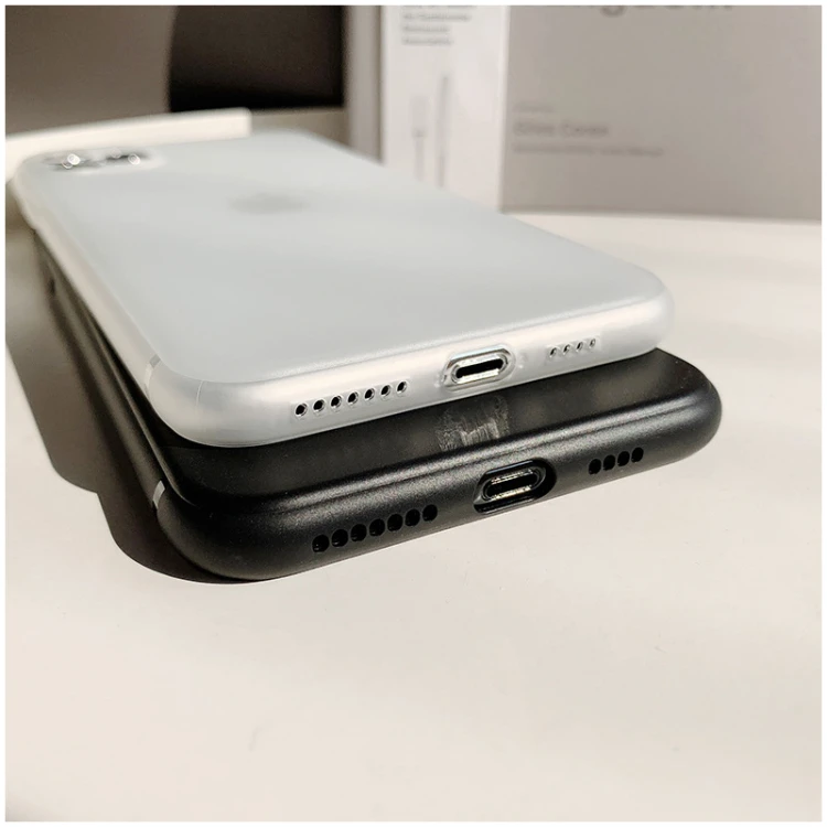 11 cases שחור ברור לבן מט טלפון מקרה עבור iphone 12 11 פרו XS Max XR X 8 7 6S 6 בתוספת SE 2020 מקרי פלסטיק דק PP חזרה כיסוי 11 cases