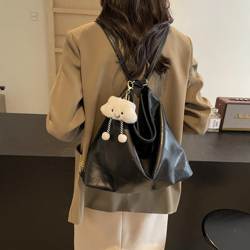 Leisure Commuter Tote Bag Women's Large Capacity 2024 New Multi-functional Backpack Large Capacity Shoulder Bag 2