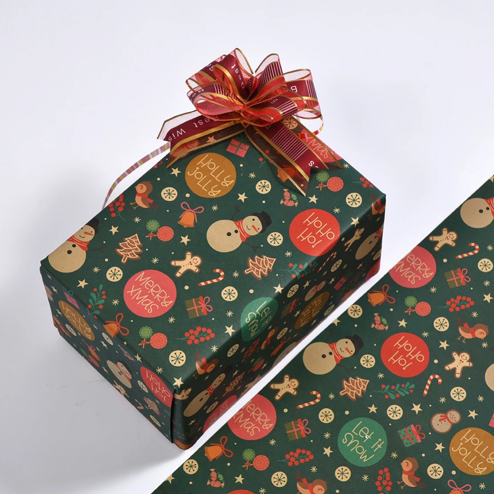 Christmas Wrapping Paper Merry Christmas Decoration Wrapping Gift Wrap Paper New year Scrapbooking DIY Cardmaking Crafts