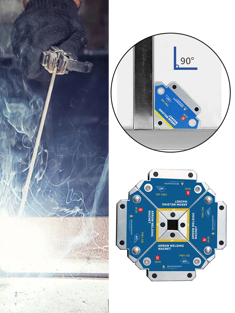 Magnetic welding fixer 4pcs Magnetic Welding Fixer 45/90/135 Degree Multi-angle Magnet Weld Positioner