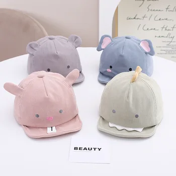 Cute Cartoon Animal Baby Duck Tongue Caps Infant Peaked Baseball Cap Solid Color Soft Brim Kids Sun Hats 1
