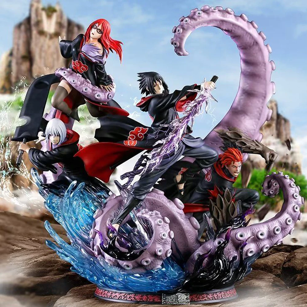 40cm Naruto Figure Uchiha Sasuke Karin Hohzuki Suigetsu Jyuugo Jugo
