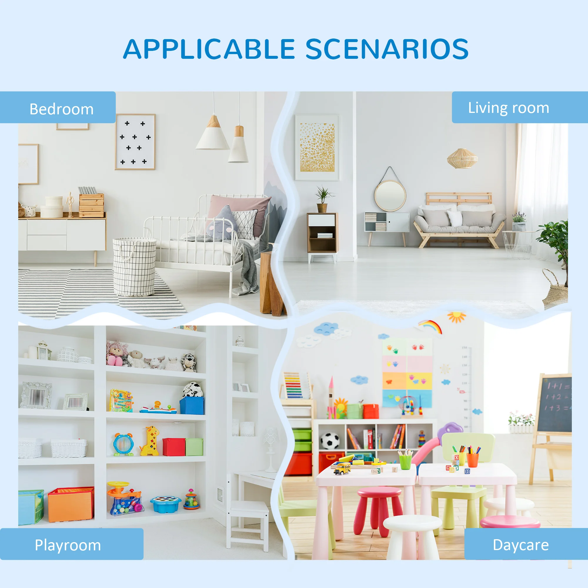 Kids Storage Organizer Shelf with Bins and Cabinets