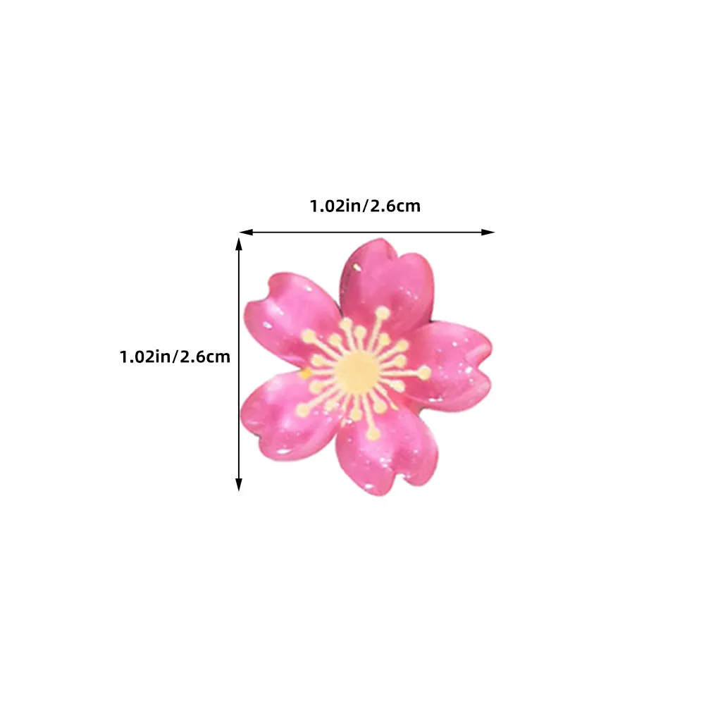 30Pcs 수지 벚꽃 푸시 엄지핀 장 플랫 헤드 핀 귀여운 꽃 노트 핀 홈 오피스 학교 게시판