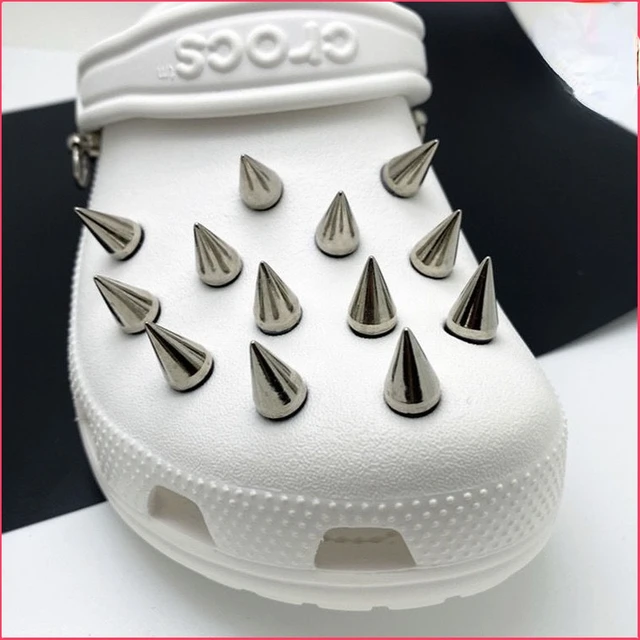 Metal Punk Croc Charms Designer Vintage Pin Rivet Chain Shoe Decoration  Clogs Kids Boys Women Girls Gifts Charm for CROC Jibbi - AliExpress