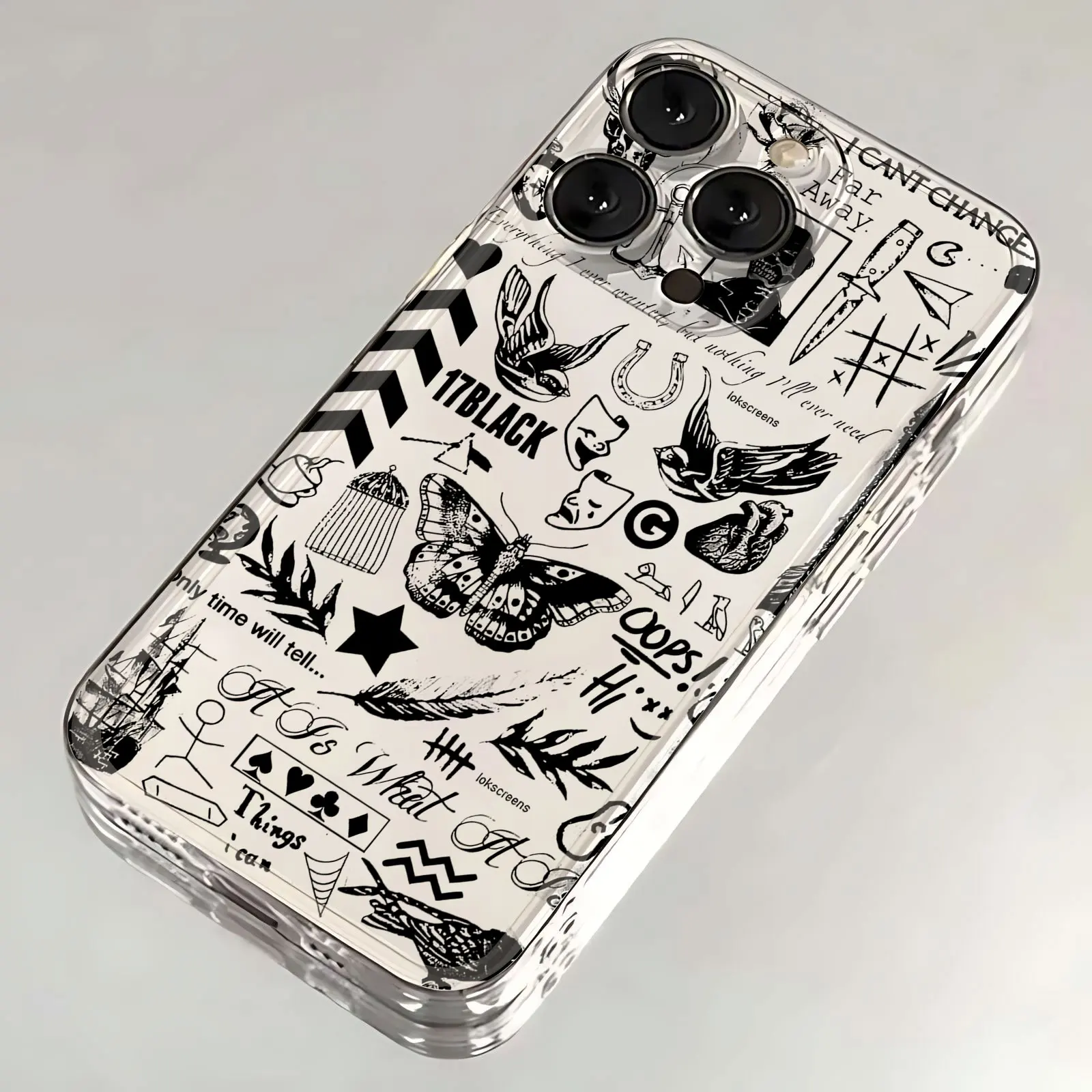 thumbnail image 1 of O-one d-directions funda de teléfono para iPhone 16, 15, 14, 13, 12, 11, Mini Pro Max, X, XR, XSMax, 7, 8 Plus, SE20, cubierta transparente, 1 of 5