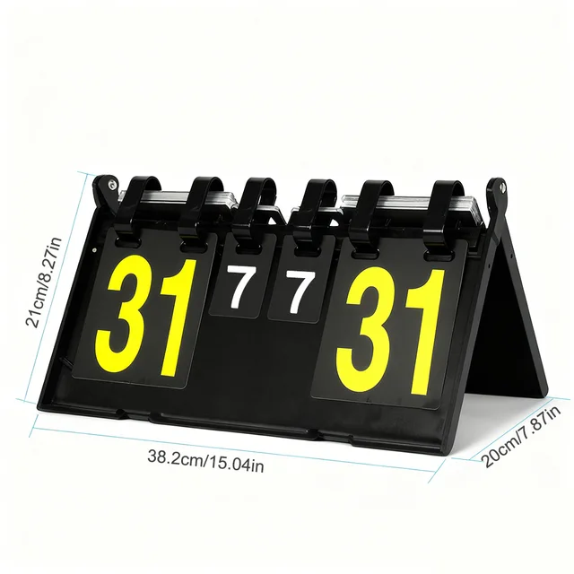 Portable Manual Scoreboard Easy Flip Scorekeeper Baskeball Tennis Volleyball Scoreboard Table Top Scoreboard Sport Accessories 6