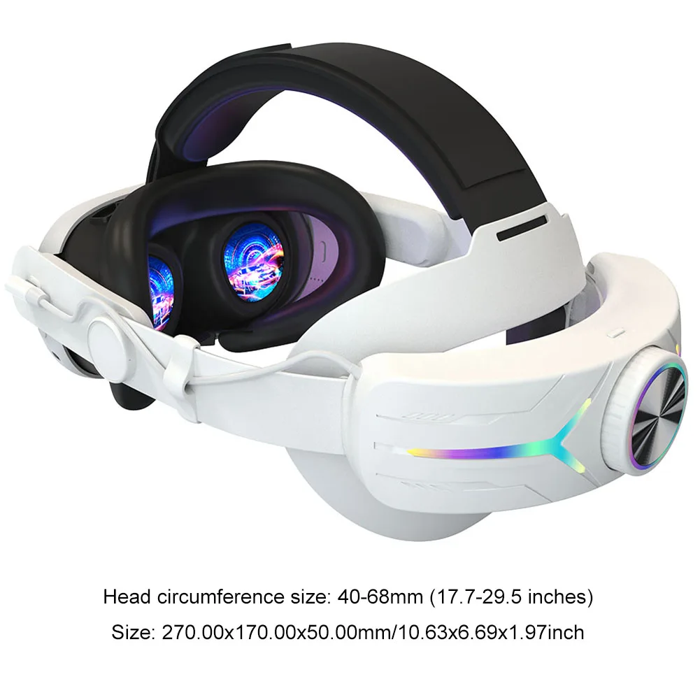 Auriculares Correa para la cabeza Luz RGB Banda para la cabeza ajustable  para gafas Meta Quest 3 VR