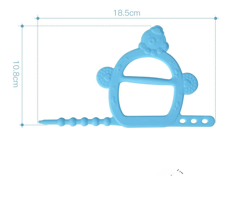 안전한   Teethers BPA 무료 귀여운 동물  DIY 반지 Teether  실리콘 씹는 매력 아이 Teething 장난감