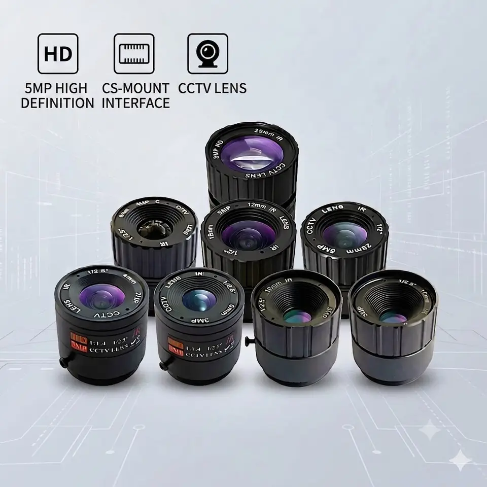 5MP CS Mount CCTV Lens 2.1mm 2.8mm 4mm 6mm 8mm 12mm 16mm 25mm Fixed Focal 650nm IR Filter Day Night Vision Security Camera Optic image 1
