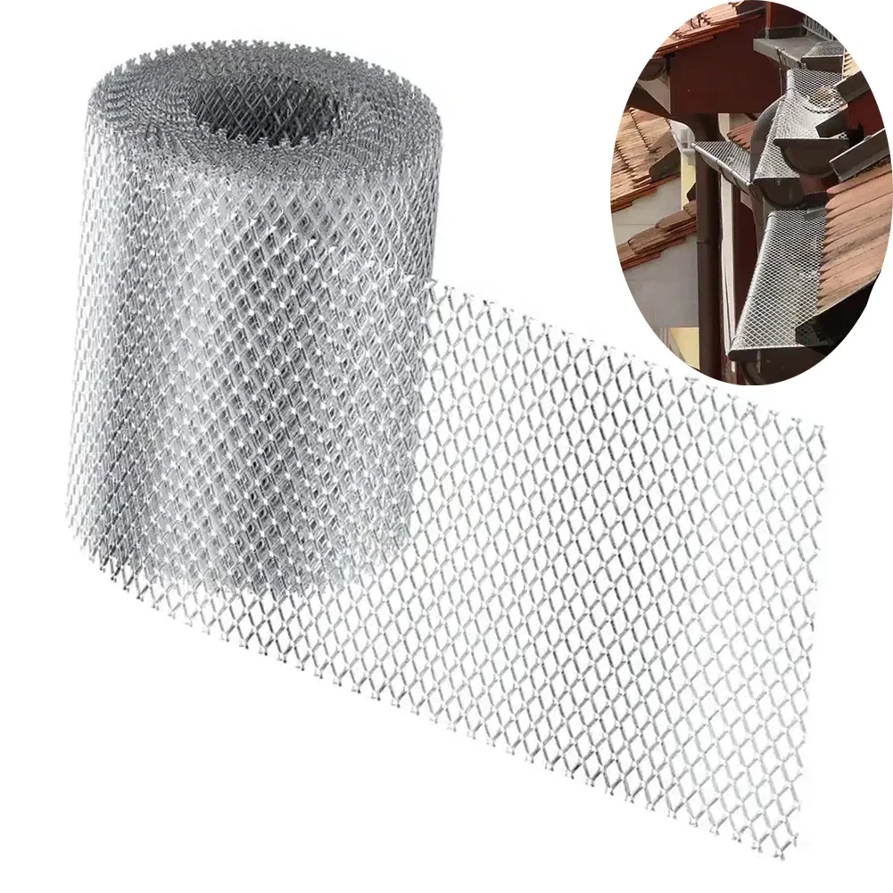 Metal Mesh Rain Gutters Roof Guard Filters Expand Aluminum Filter Strainer Stops Blockage Leaf Drains Debris Drain Net Cover