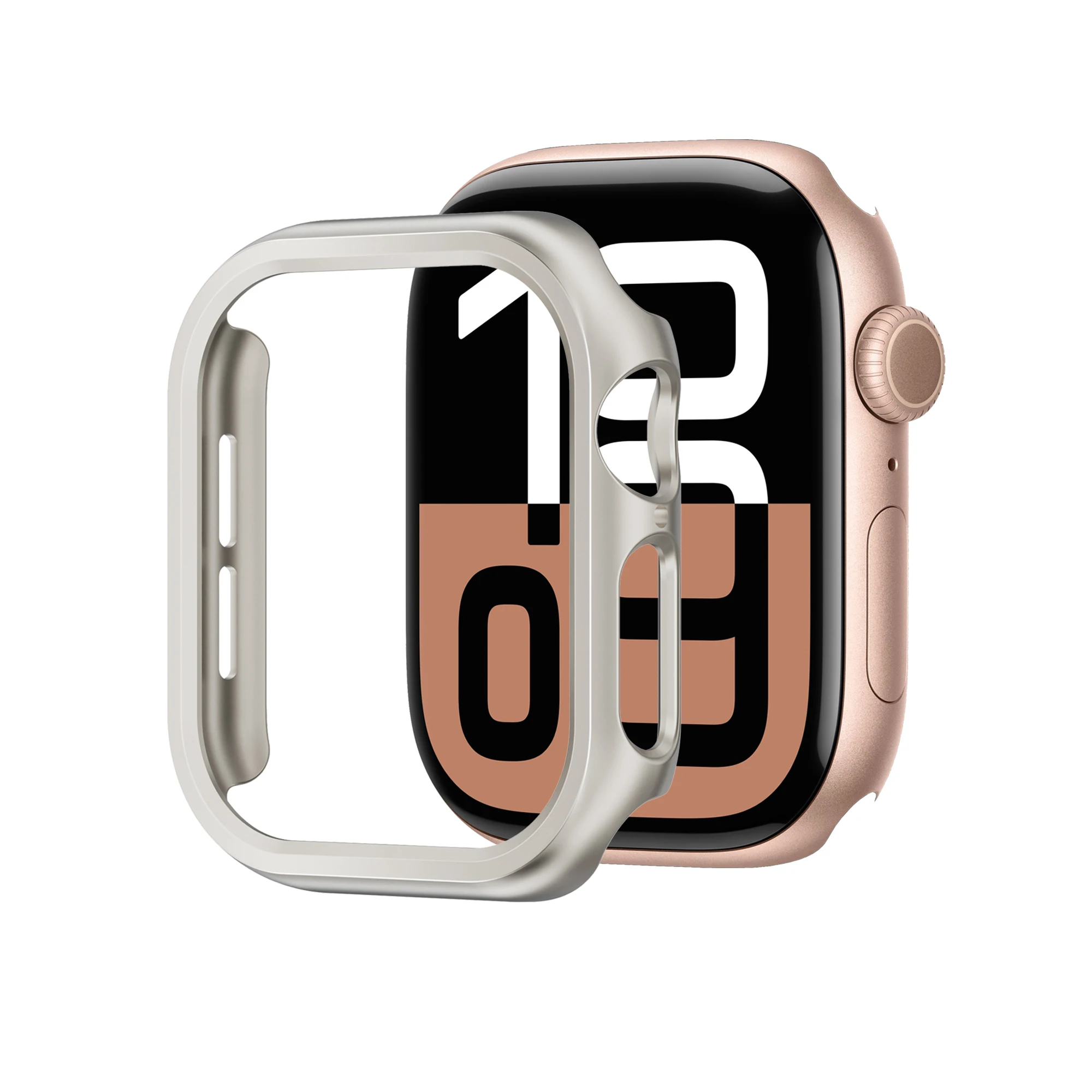 Sleek Hollow Protective Frame for Apple Watch - Hard Bumper Shell Cover