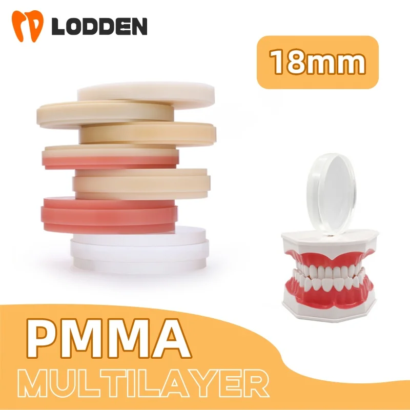 

Dental Lab Multilayer PMMA Block Open System (98mm)*18mm for dental lab CAD/CAM Dental Lab Material 1pcs