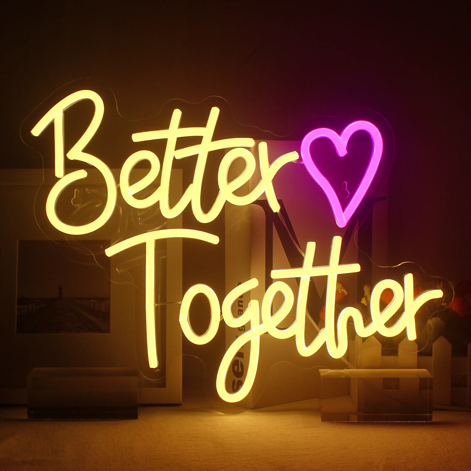 

Better Together Neon Signs Better Together Led Neon Light for Wedding Engagement Party Anniversary Valentine's Day Party Bedroom