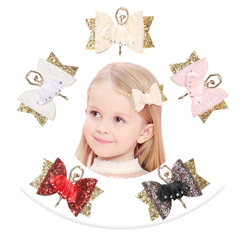 3PCS/Set Ballet Dancing Girls Hair Clips Golden Alloy And Rhinestone Hairpins Shining Barrettes For Kids Ornamental Accessories 3pcs car auto insert shift knob thread adapters knob nut shift thread universal aluminum alloy gear screw insert kit interior