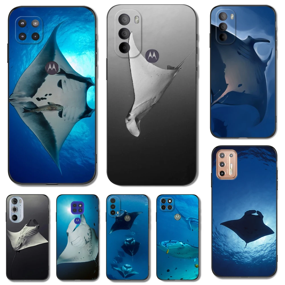 Custodia In Tpu Nero Per Motorola Moto Edge 30 Neo Pro Ultra Fusion 5G Animal Manta Ray