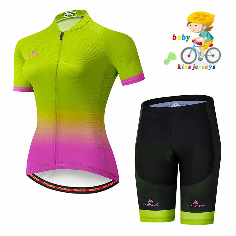 MILOTO-Kids Cycling Jersey Set, Children's Clothing, Road Bike Shirts, Bicycle Pant, MTB Outdoor Clothes,