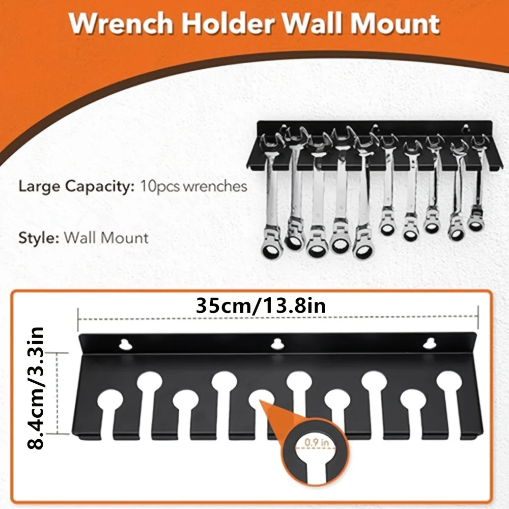 Screwdriver Organizer Pliers Holder Hammer Rack Wrench Holder Wall Mount Hand Tool Storage Organizer for Workshop Shed Garage