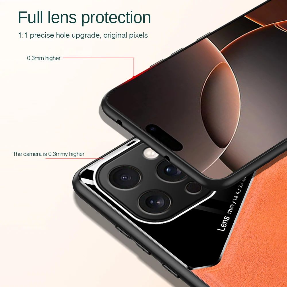Magnetic Leather Anti-Fall Phone Case - Premium Protection 6.9 inches