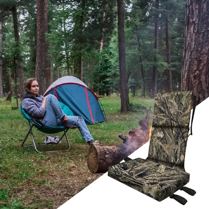 Tree Stand Seat Waterproof Ladder Stand Seat Comfortable Hunting Tree Outdoor Camouflage Sitting Pad For Climbing Camping