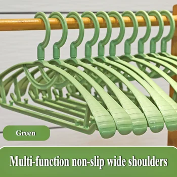 10-Pack Wide Shoulder Non-Slip Plastic Hangers 1