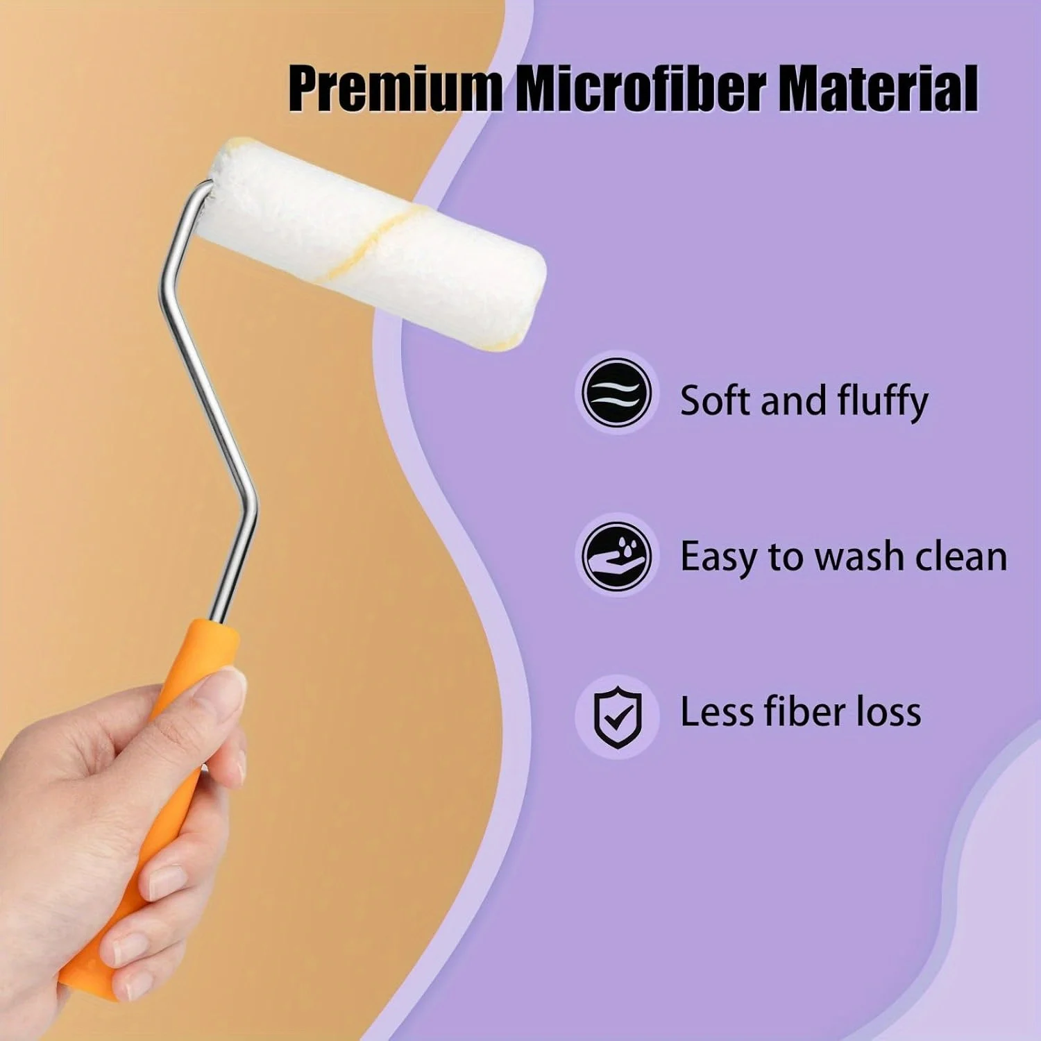 قطعة فرشاة دوارة للرسم الجديدة شعيرات كثيفة من اللاتكس فرشاة دوارة للرسم أدوات لطلاء خزائن الحائط المنزلية أبواب الأسوار والأسقف