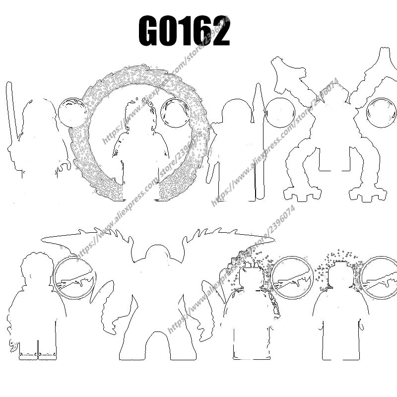 

Фигурки-конструкторы G0162 GH0487 GH0488 GH0489 GH0490 GH0491 GH0492 GH0493 GH0494, 1 шт.