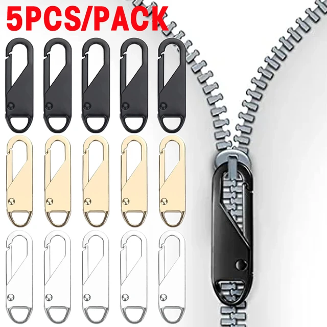 5PCS Zipper Pull Replacement Zipper Repair Kit Slider Pull Tab Metal Zipper  Fixer Head for Luggage Backpack Jacket Suitcase Coat - AliExpress