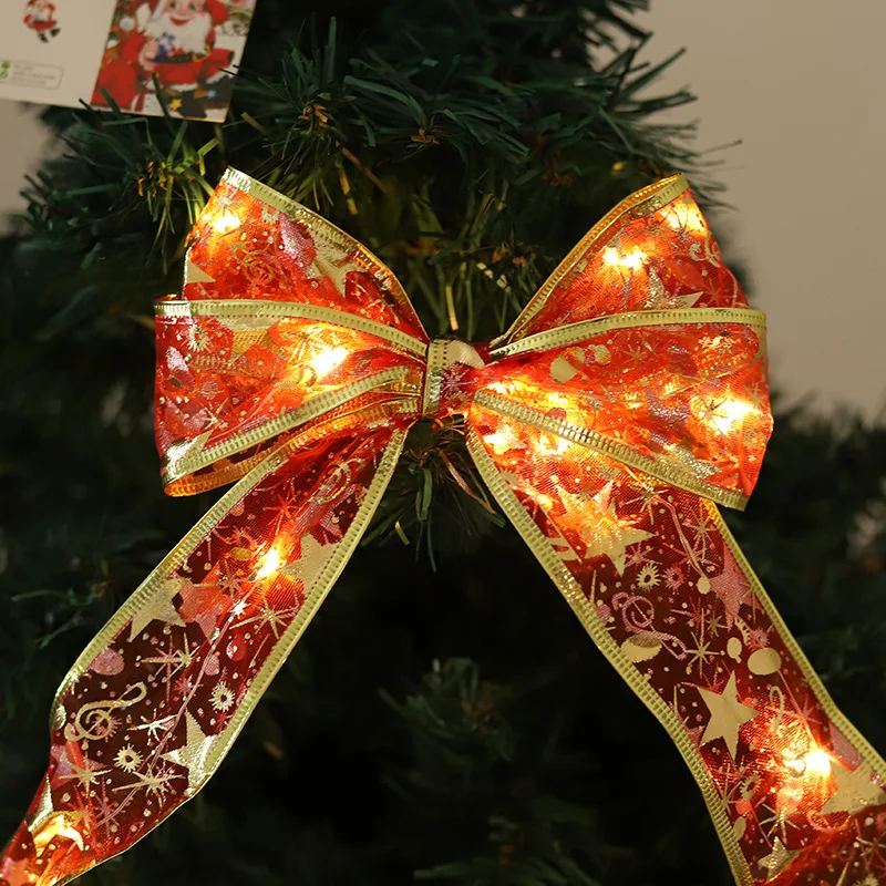 Christmas Decoration Ribbon Fairy Lights Christmas Tree