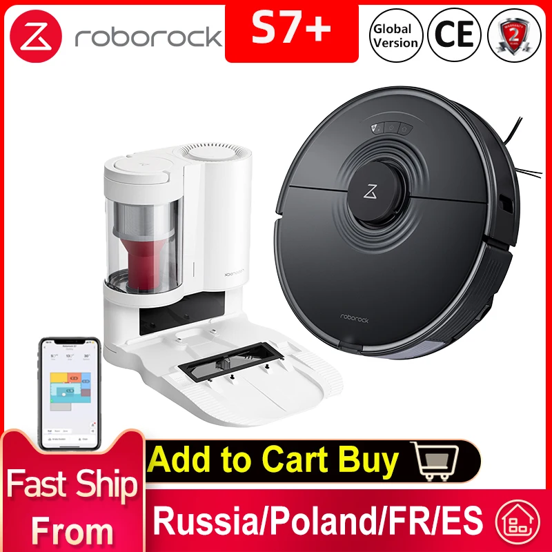 Roborock S7+ S7 Plus Auto Empty Dock Station With Auto Dustbin Robot