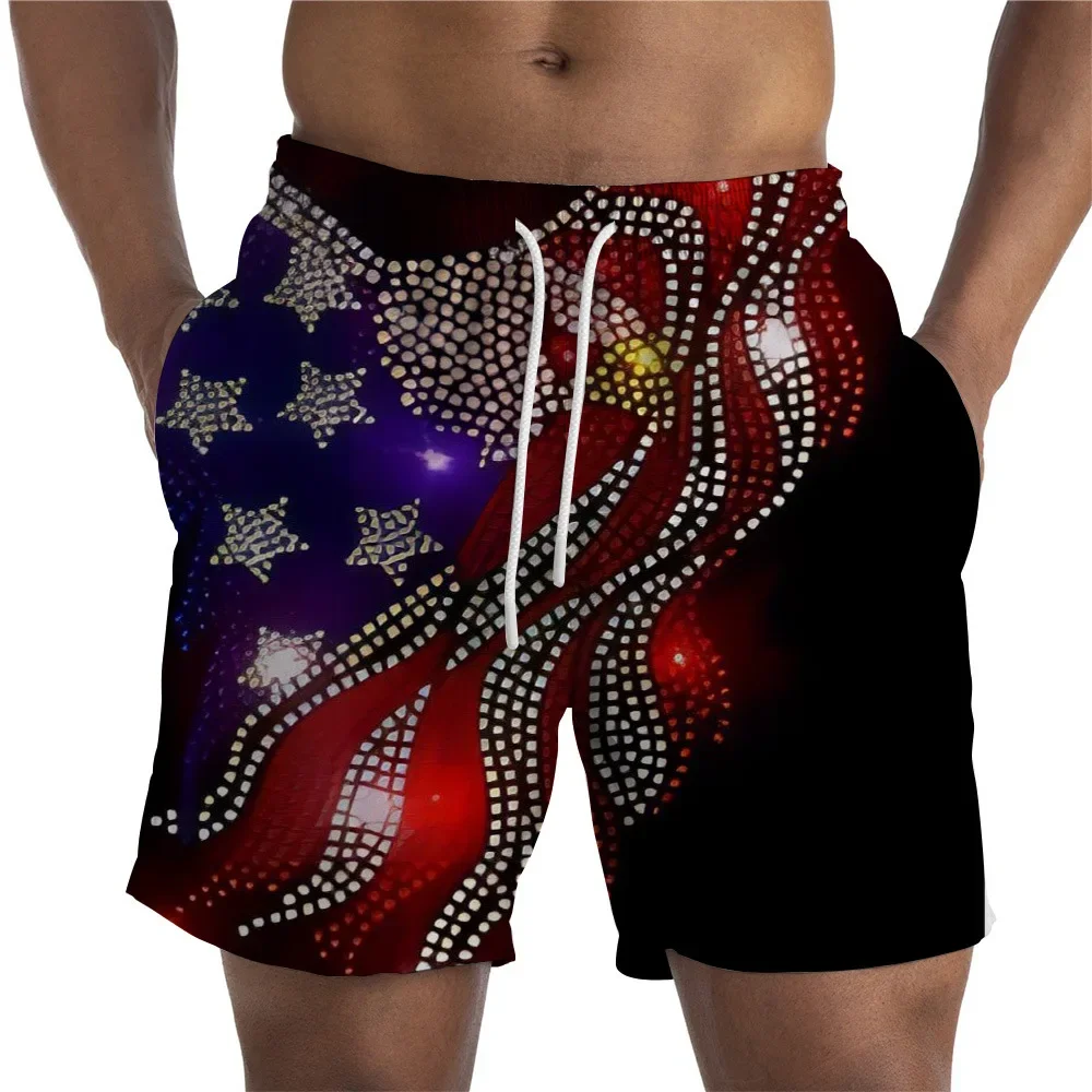 Men's Swimwear Shorts American Flag 3D printed Surfing Board Short Kids Beach Shorts Men Trunks Masculina Swimsuit Sports Briefs 6