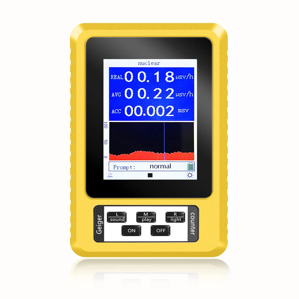 BR-9C XR-3 Nuclear Radiation Detector 2-in-1 EMF Tester Geiger Counter Color Display Screen Personal Dosimeter Marble Detectors