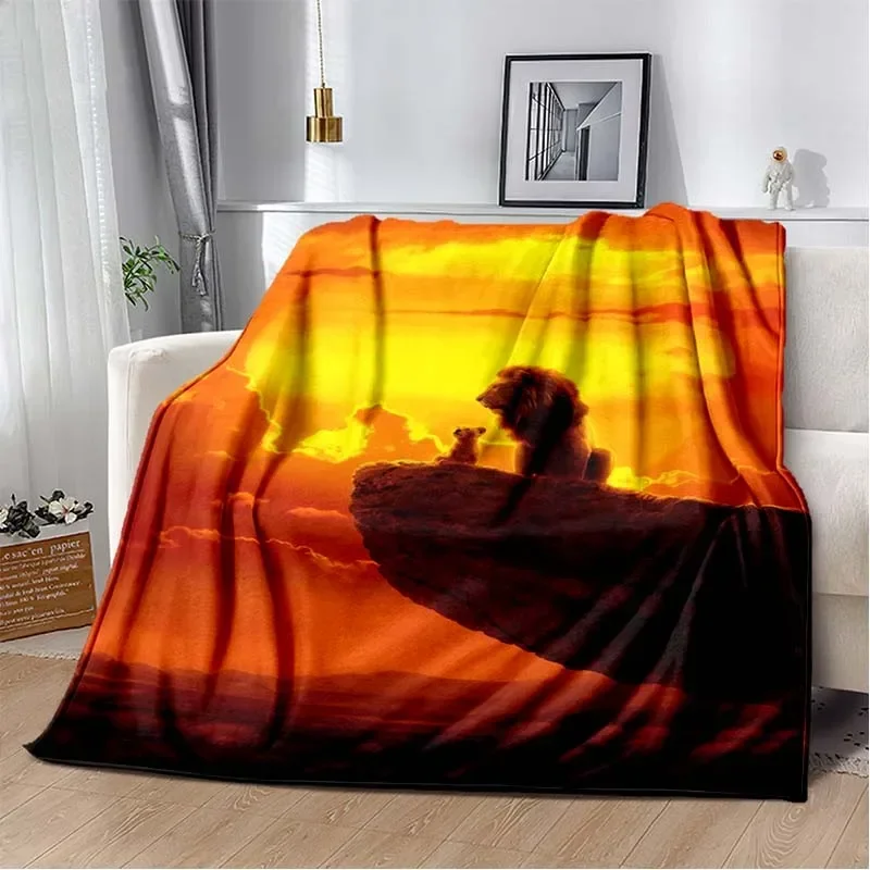 thumbnail image 1 of Manta ligera con estampado de El Rey León de Disney para sala de estar, dormitorio, habitación de los niños, manta cálida, regalo de Navidad, 1 of 5