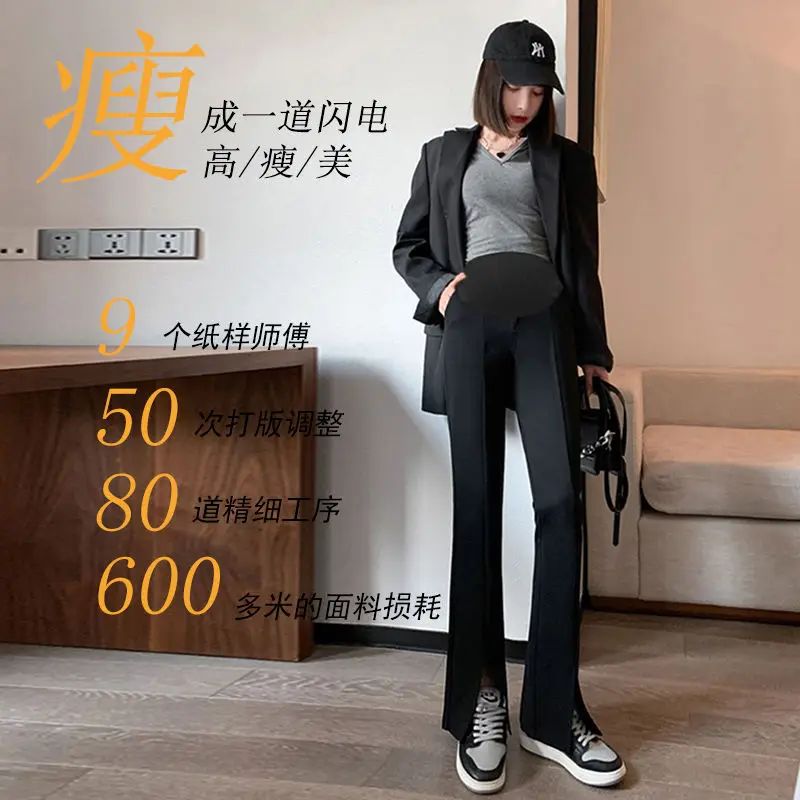 Maternity Pants Women Wide Leg High Waist