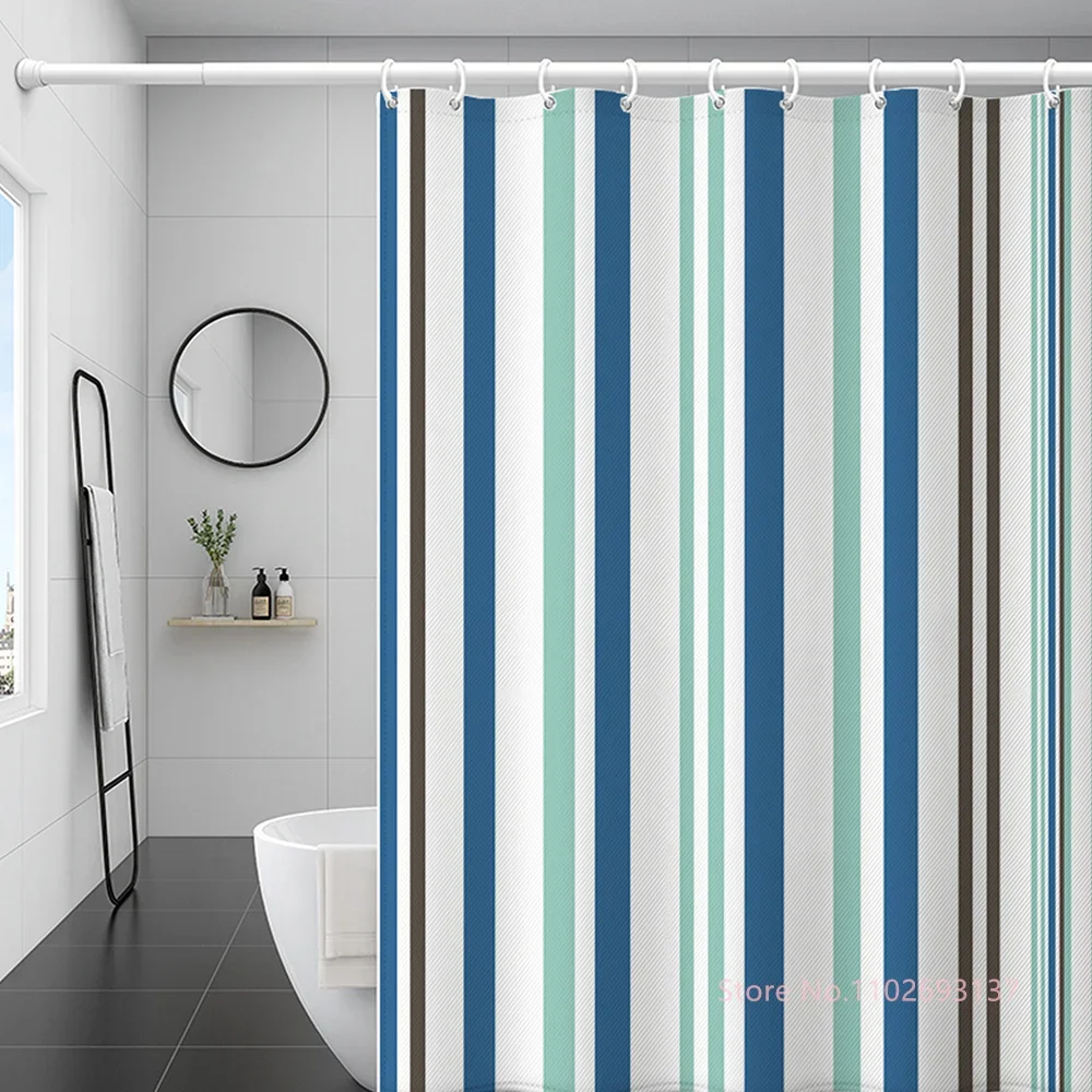 Nordic Wind Geometry Shower Curtain Shower Head Abstract Art Waterproof Polyester Bath Curtain For Home Decor Accessories 6