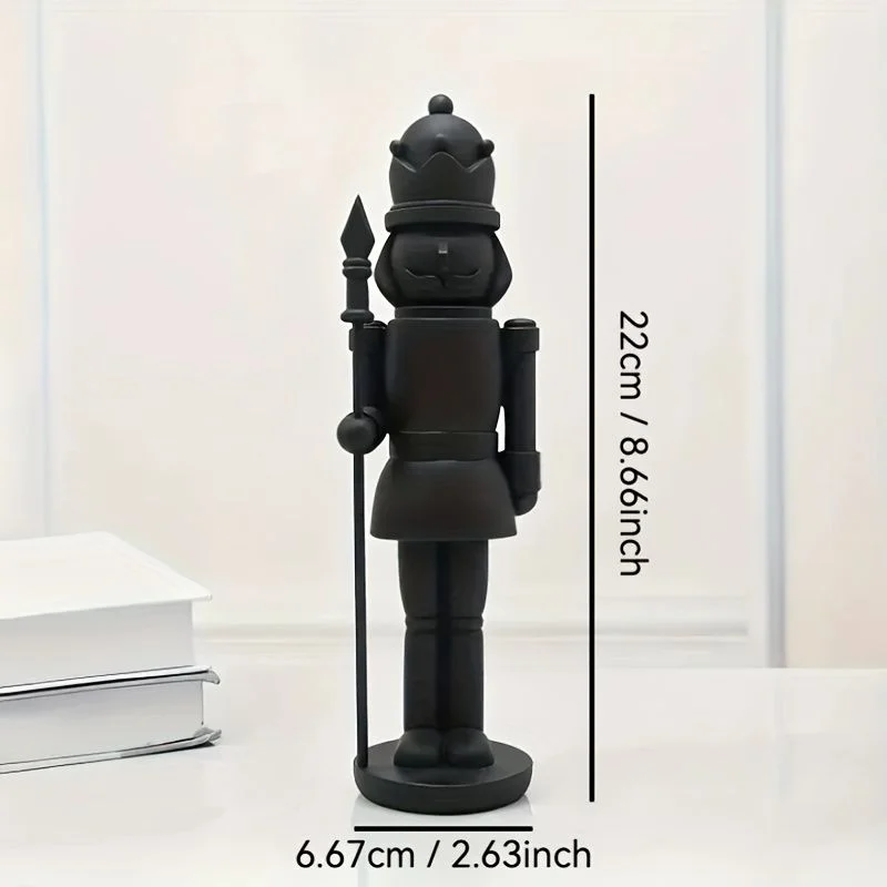 unique black nutcracker soldier statue