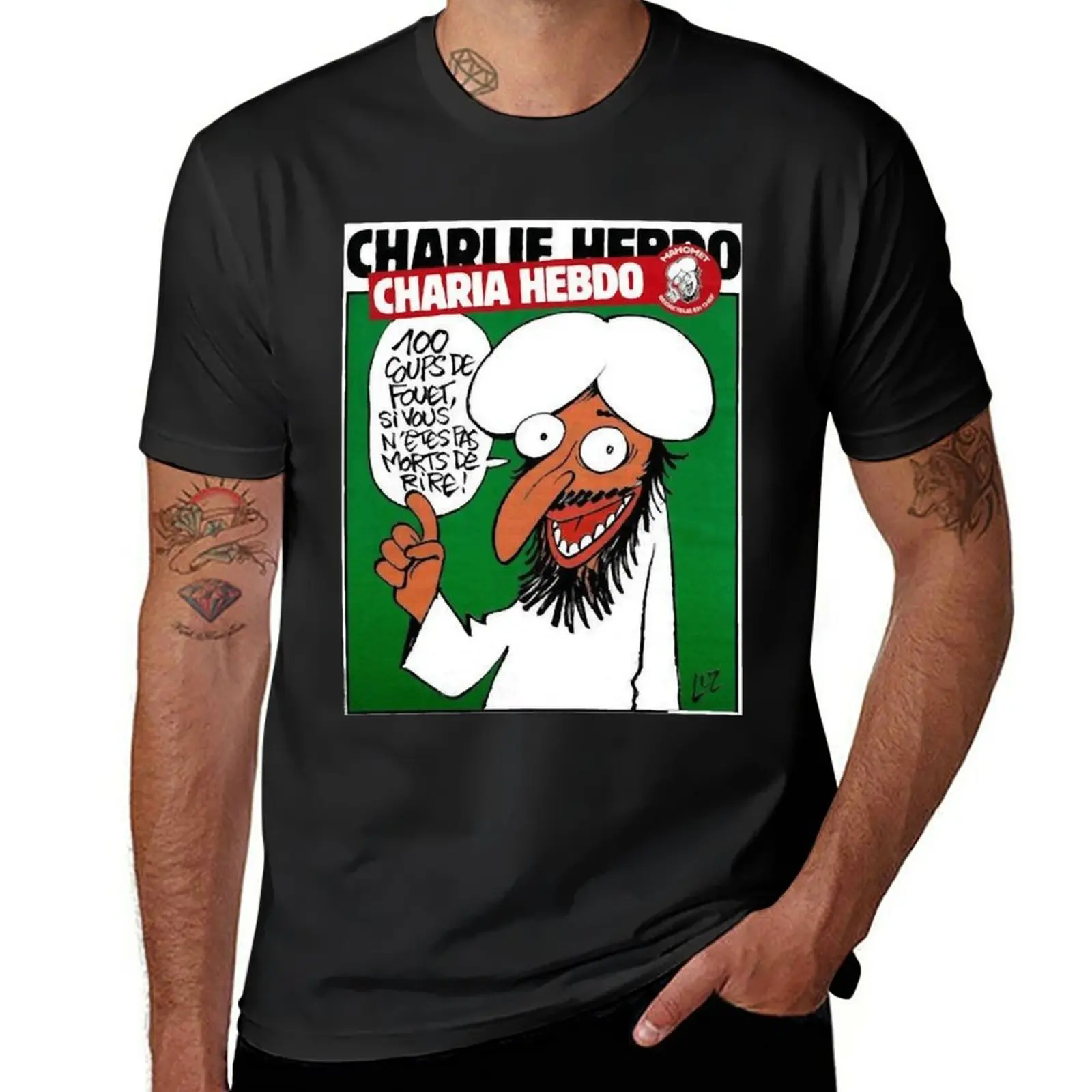

Новинка, классическая мужская футболка с рисунком чарли Hebdo 4, мужская футболка