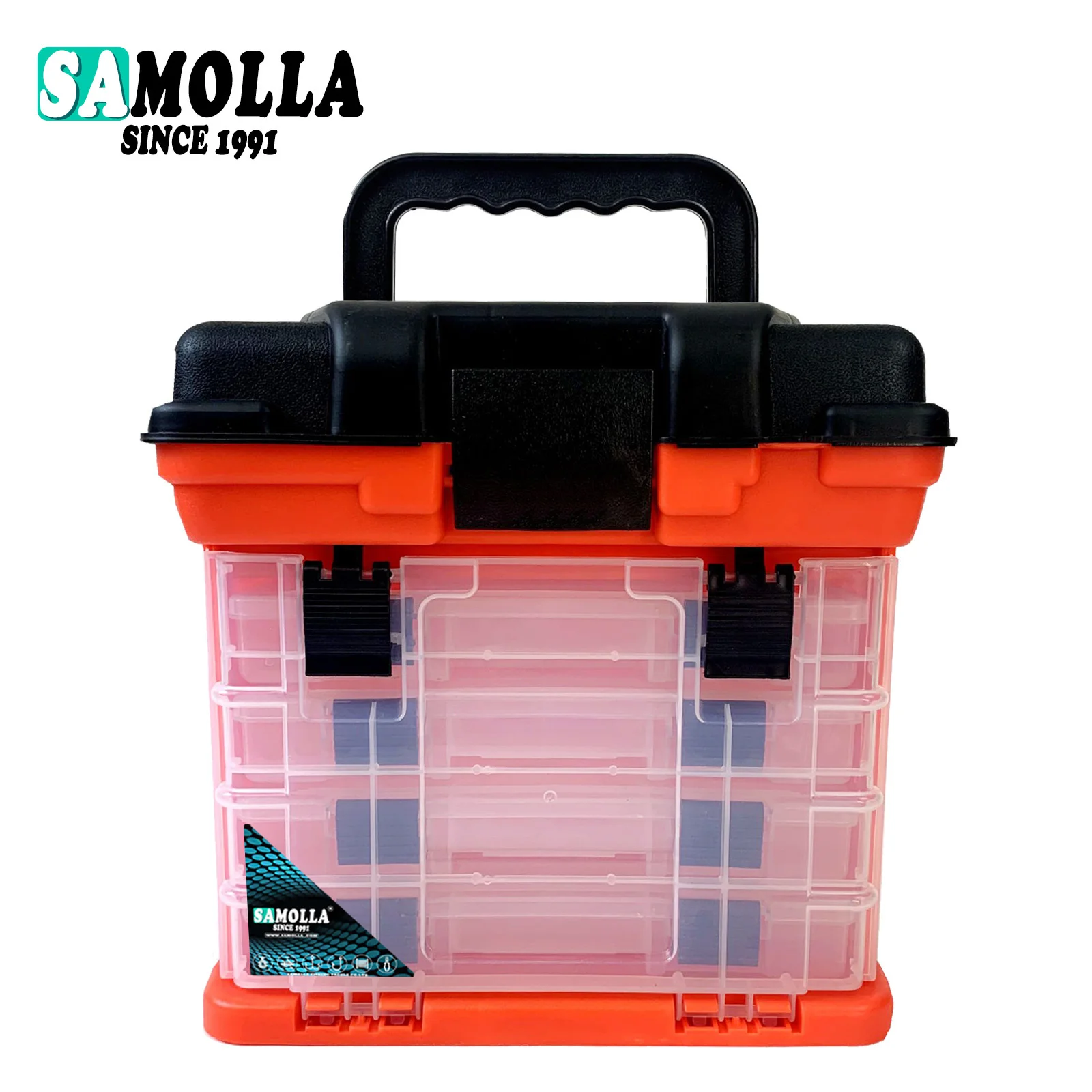 Fishing Tackle Box Tool Box Storage Compartments Portable Adjustable  Utility