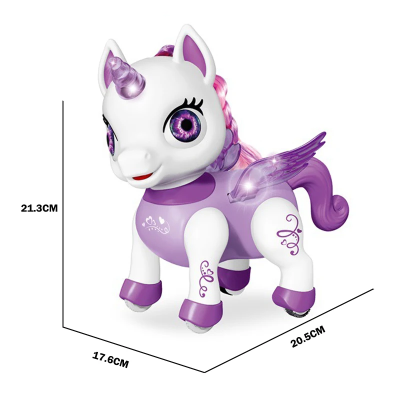 RC Unicorn Smart Animal Dancing Robot Toys Kitty Cute Animal Intelligent Induction Electric Model Pet Educational Toys for child
