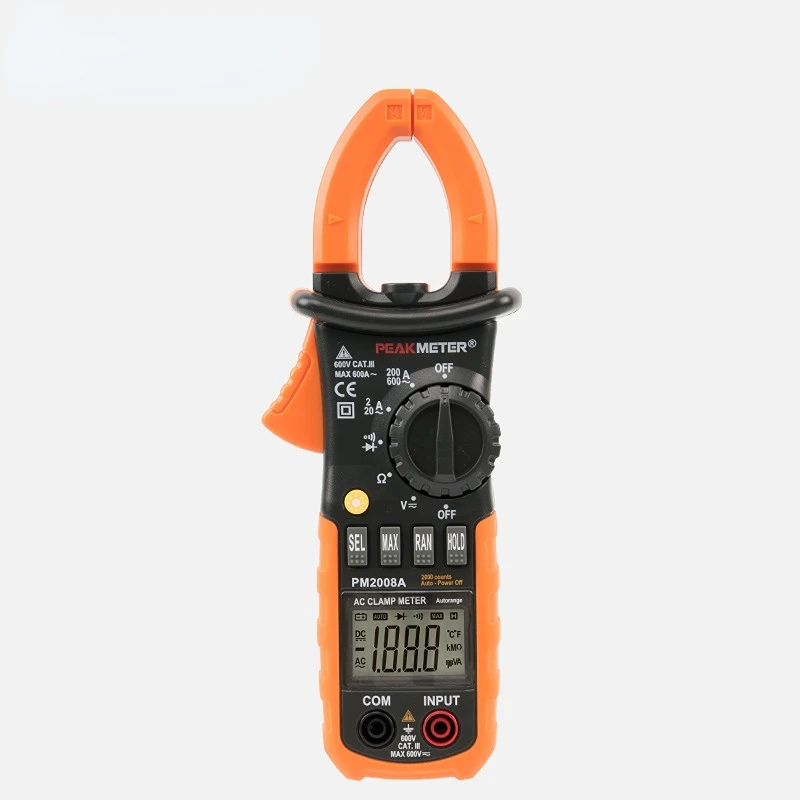 Pm2008A/Pm2008B Professional Digital Ac 600A Clamp Meter Retroilluminazione Multimetro Morsetti Perdite Con Borsa Nera