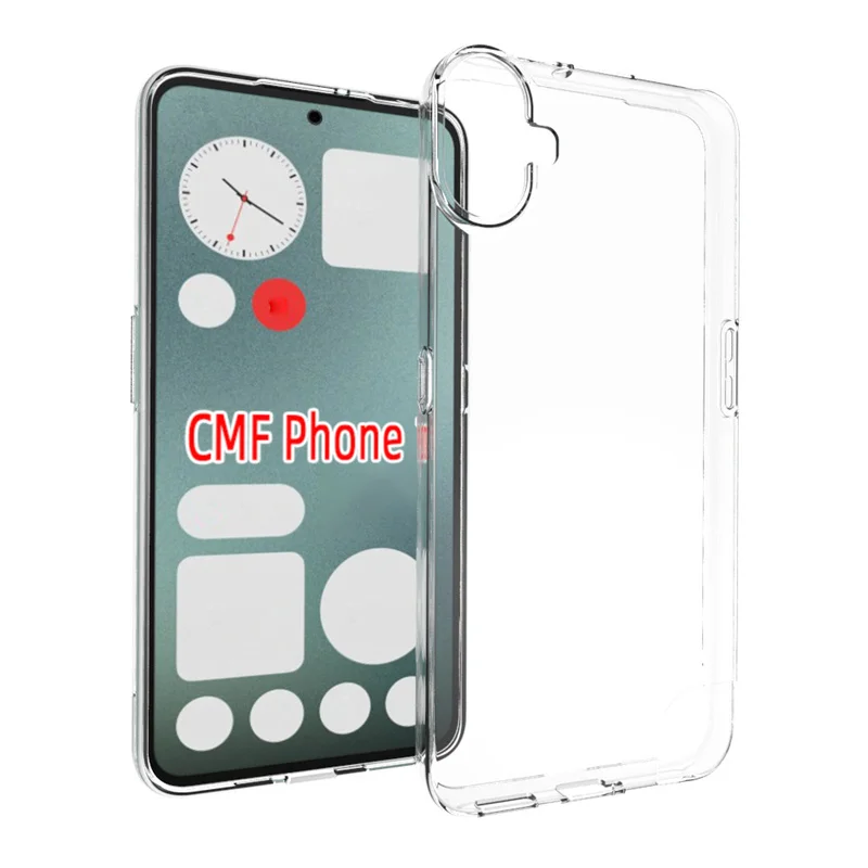 Natbok Custodia Cover per Nothing CMF Phone 1,Spazzolata e Fibra di Carbonio Morbido Silicone TPU Cover, Antiscivolo, Antiurto di Grado Militare e Robusta per Nothing CMF Phone 1 Cover,Nero