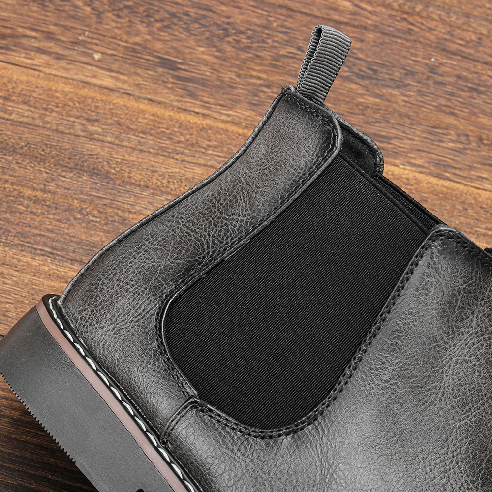 Chelsea Boots Classic Brand Fashion Comfortable Men Leather Boots #KD5241