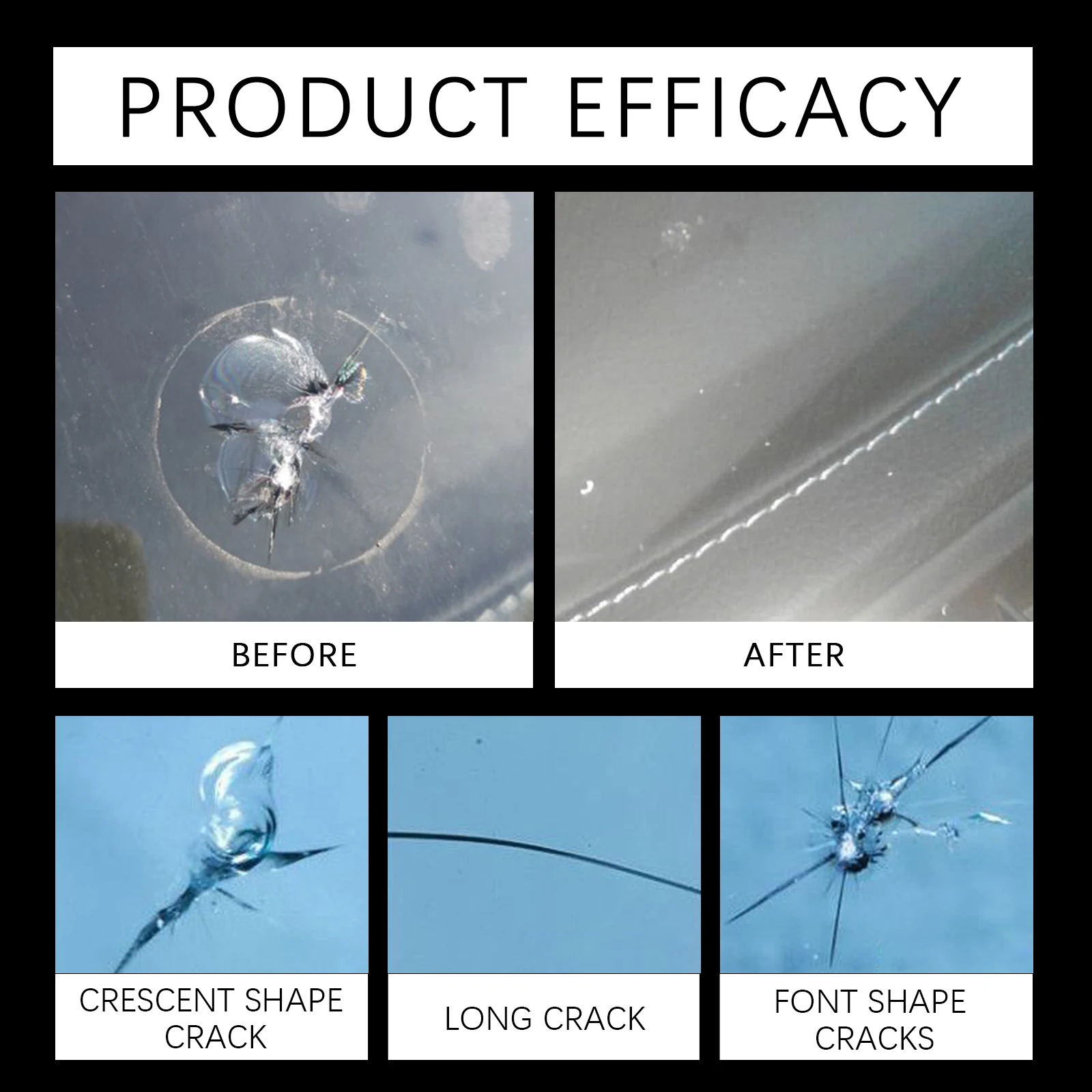 DIY Windshield Repair Kit Powerful Quick Fix Cracked Glass Windscreen Restore Resin Sealer Auto Glass Window Repair Fluid Tools 4