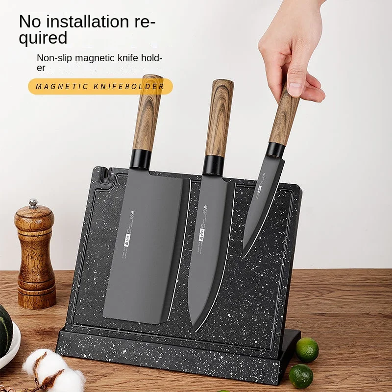 Magnetic-knife-holder-Perforation-free-kitchen-knife-storage-rack-Multi ...