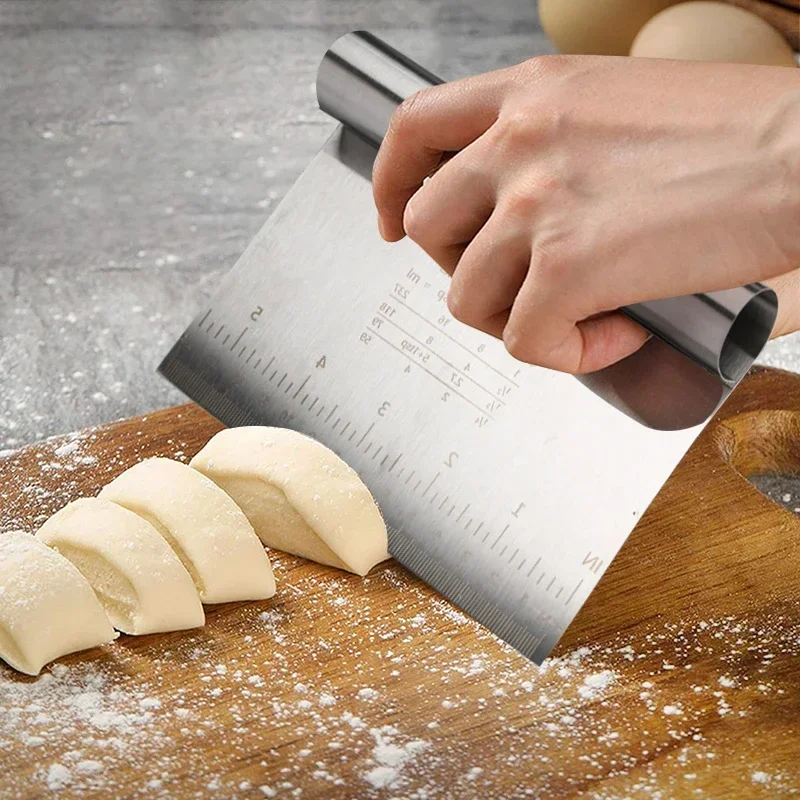 Dough Chopper Bench Scraper Pastry Cutter Cake Scraper Scale Cake Baking Noodle Dough Knife vegetable slicer,food slicer