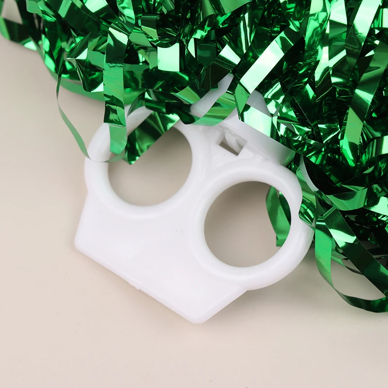2Pcs Double Hole Finger Ring/ Handle Style Cheerleading Pom Poms Cheer Balls For Hand Dance Women Girl Kids Pompoms Accessories