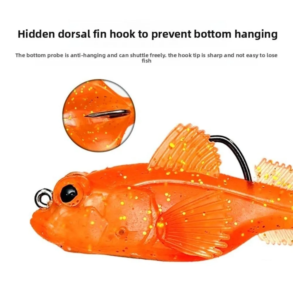 2 Stück 9 g Gewicht Silikon Grundelköder 12 g Gewicht Jig Haken TPE Angelköder Barsch Tackle Weiches Material Bass Shad Tackle – Detail 8