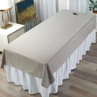 Couverture de Table de Massage de beauté, drap de lit pour Salon de Spa avec trou pour le visage, Table de Massage pour Salon de beauté, matelas 3