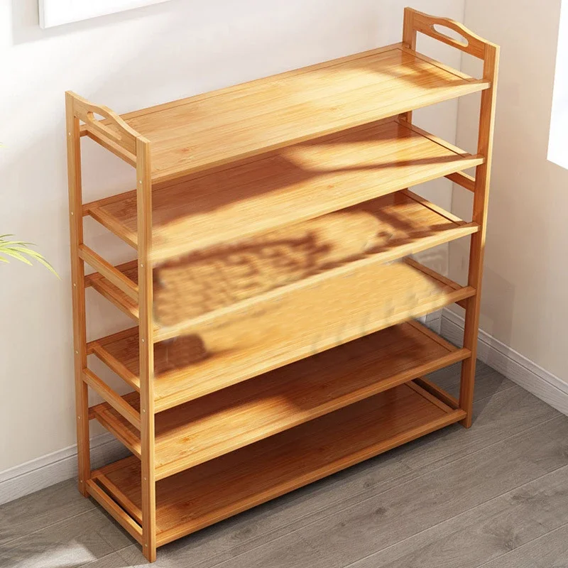 Bamboo Shoe Rack Simple Entrance Shoe Cabinet MultiLayered Storage Large Capacity Shelf for Space Saving Home Organization