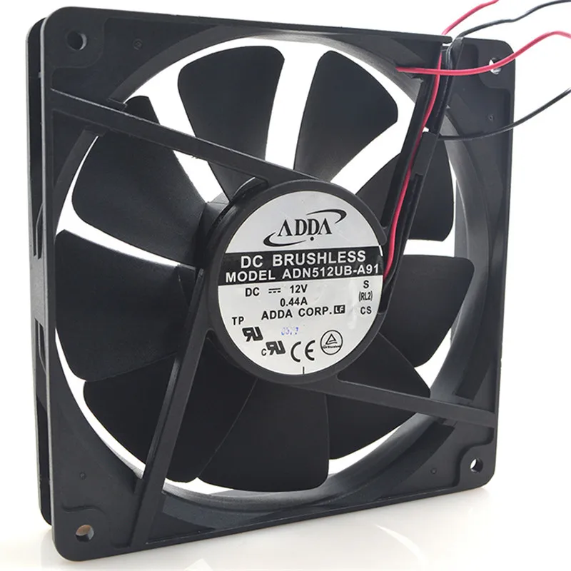 ADDA ADN512UB-A91 ���� �� ��� �ð� ��ǳ��, DC 12V 0.44A 2500RPM 13.5cm 13525 135x135x25mm